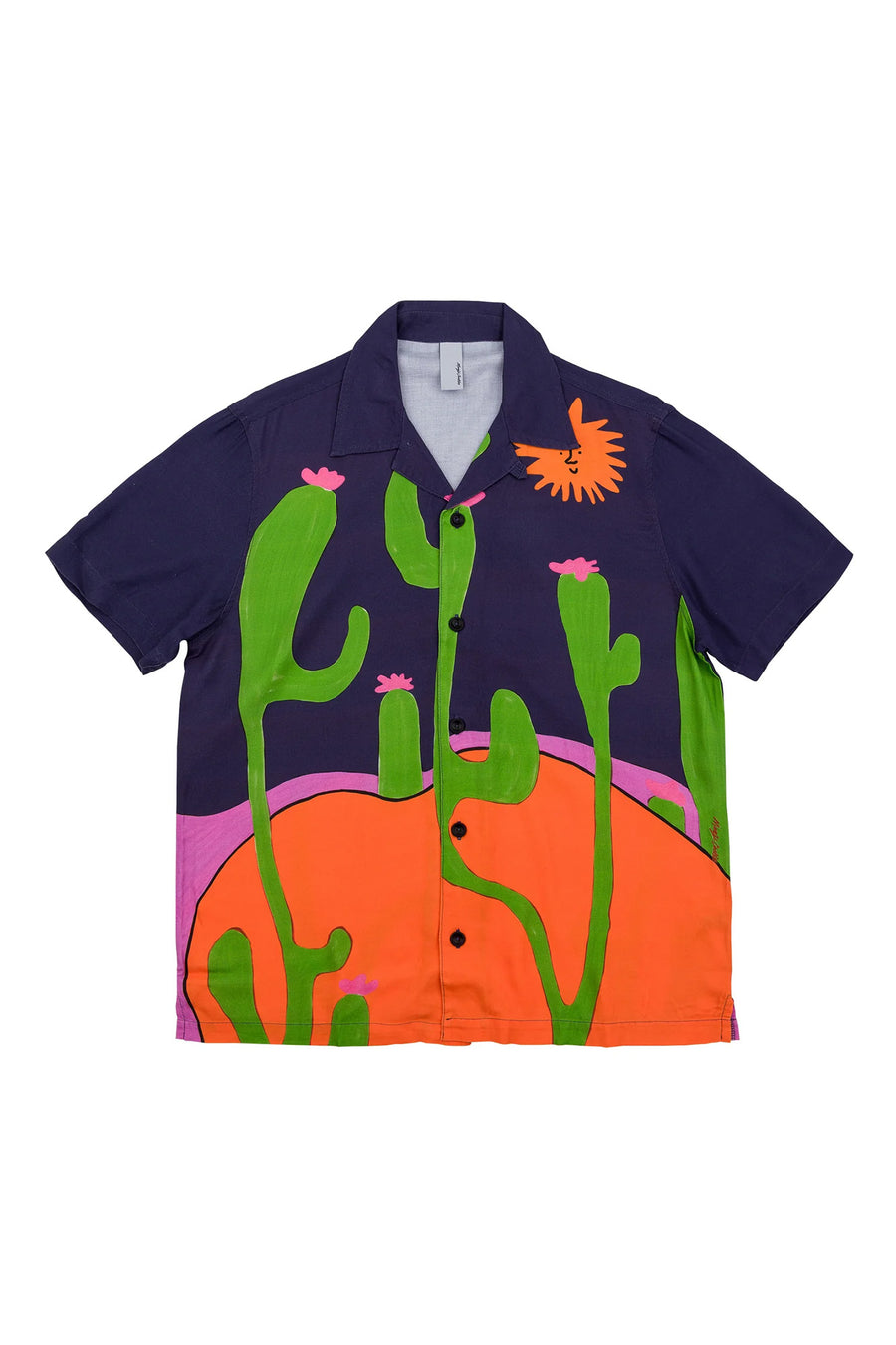 Queen Tangerine Wave Shirt - Cactus Print