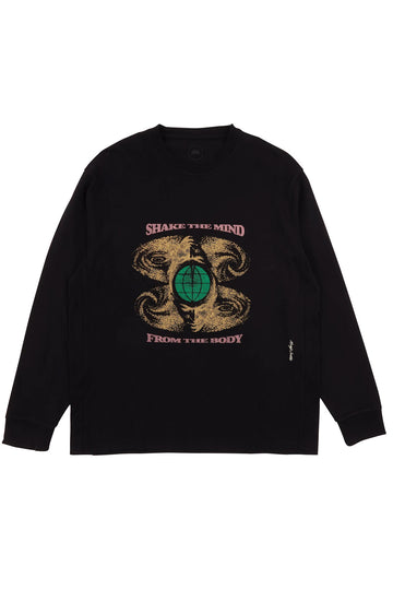 Shake The Mind Long Sleeve T-Shirt - Vintage Black