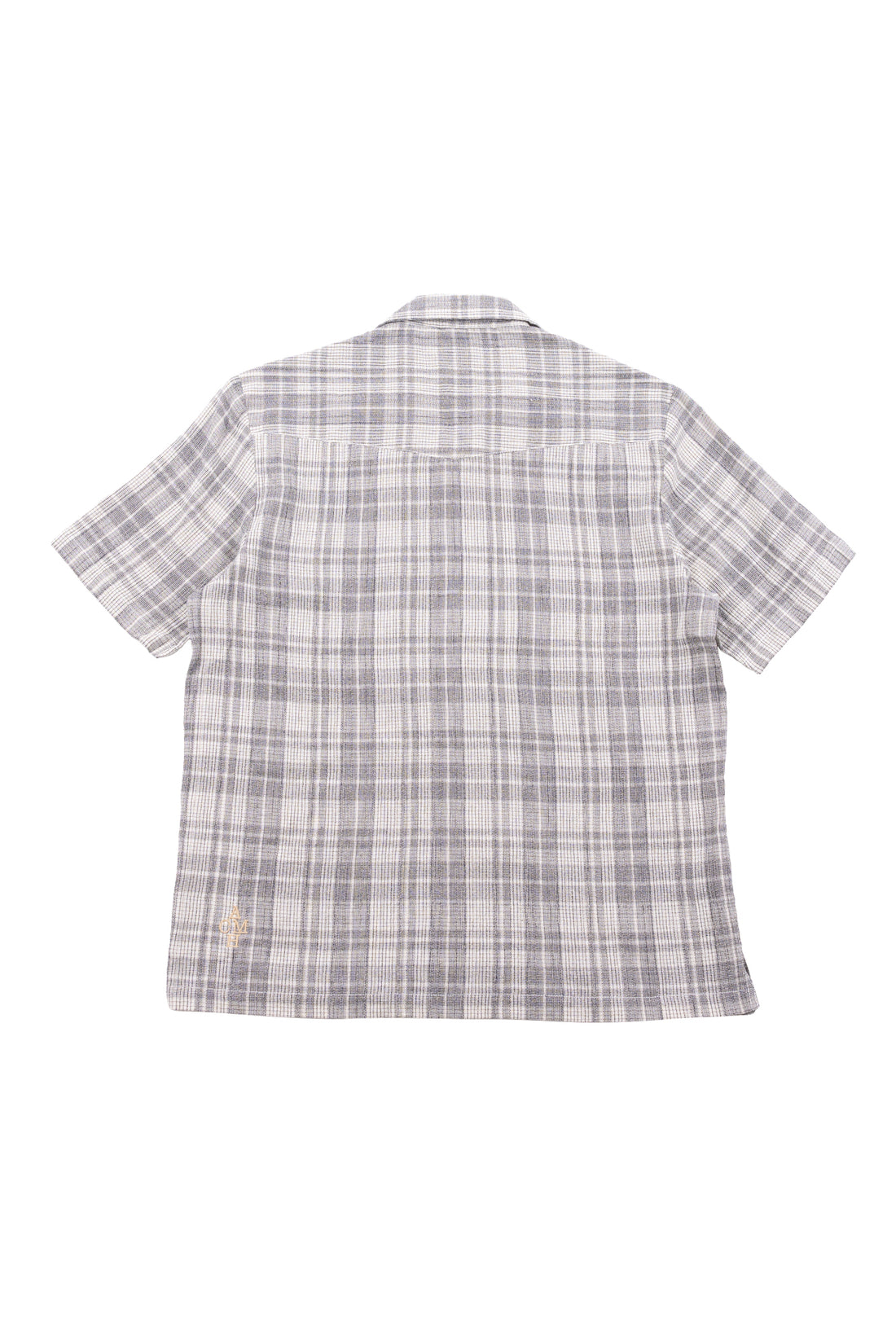 Short Sleeve Wave Shirt - Black Ecru Mini Check