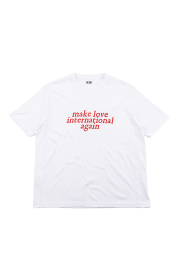 PRE ORDER ONLY - Love International x ACMH Make Love International Again T-shirt - Off White - DELIVERY IN OCTOBER