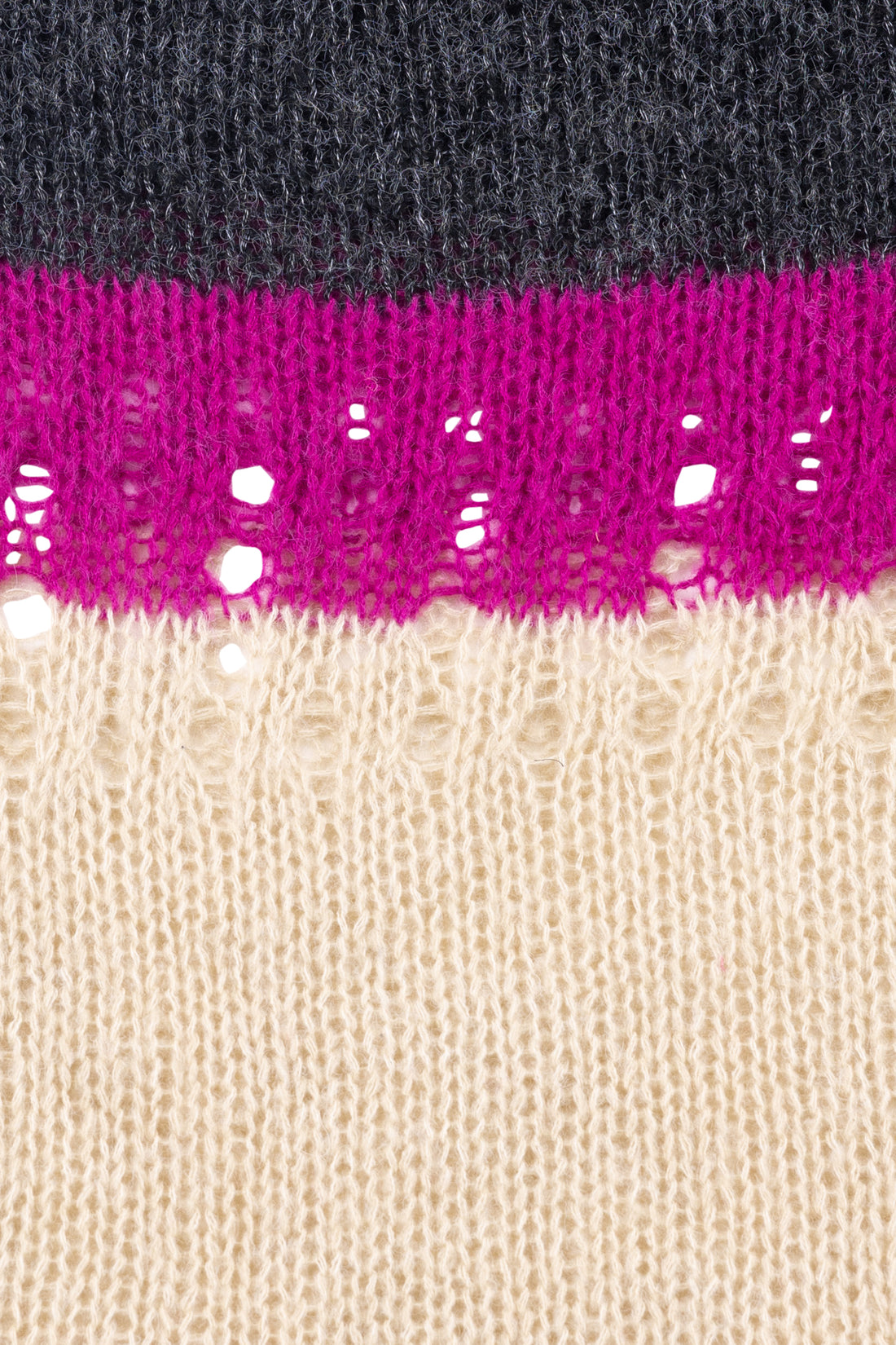 Richmond Open Knit Jumper - Charcoal Purple Mix
