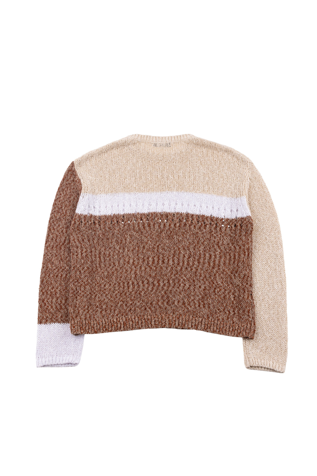 Richman Open Knit Jumper - Ecru Mix