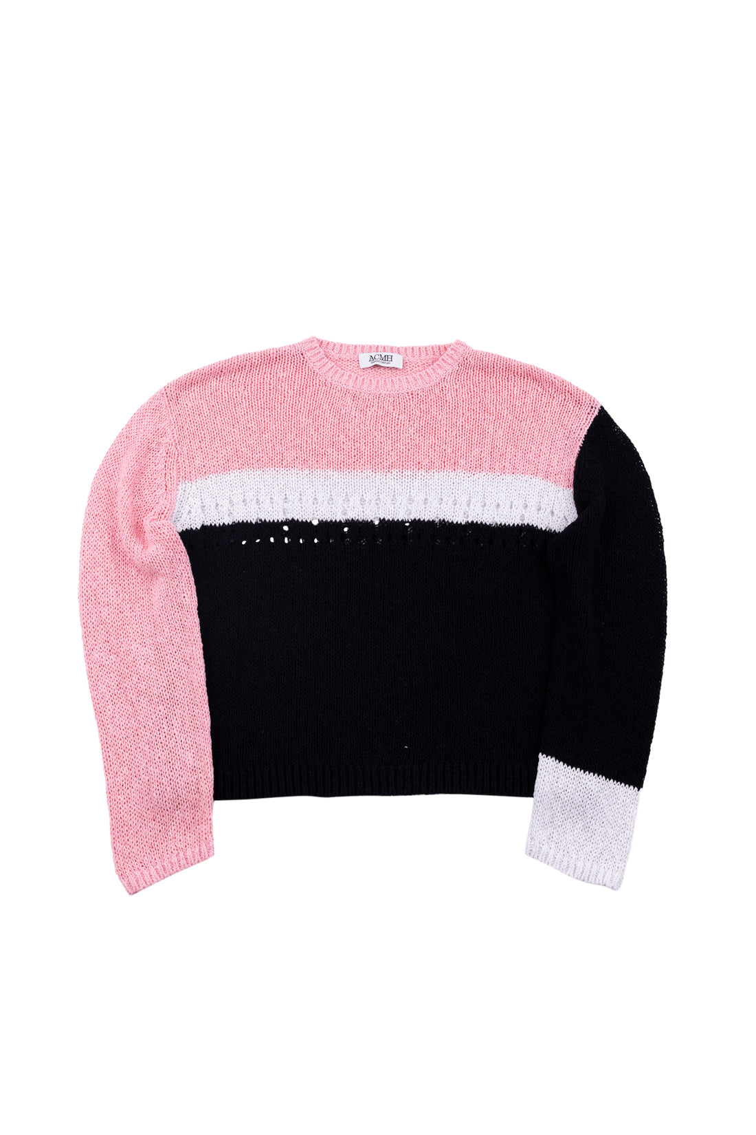 Richman Open Knit Jumper - Pink Black Mix