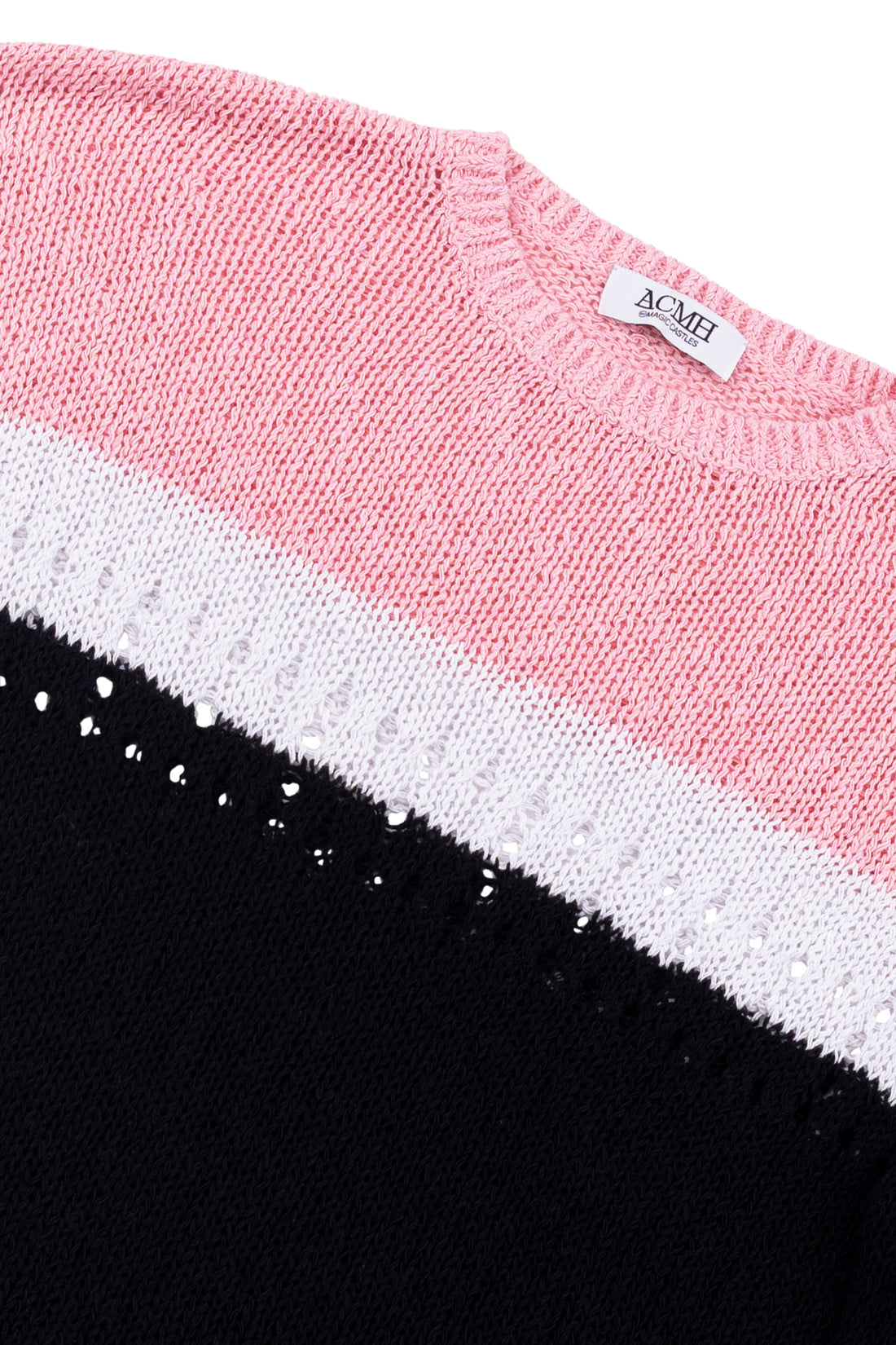 Richman Open Knit Jumper - Pink Black Mix