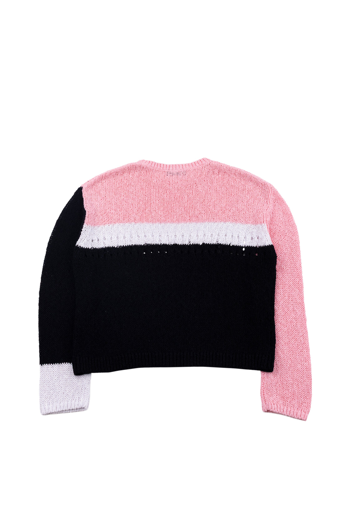 Richman Open Knit Jumper - Pink Black Mix