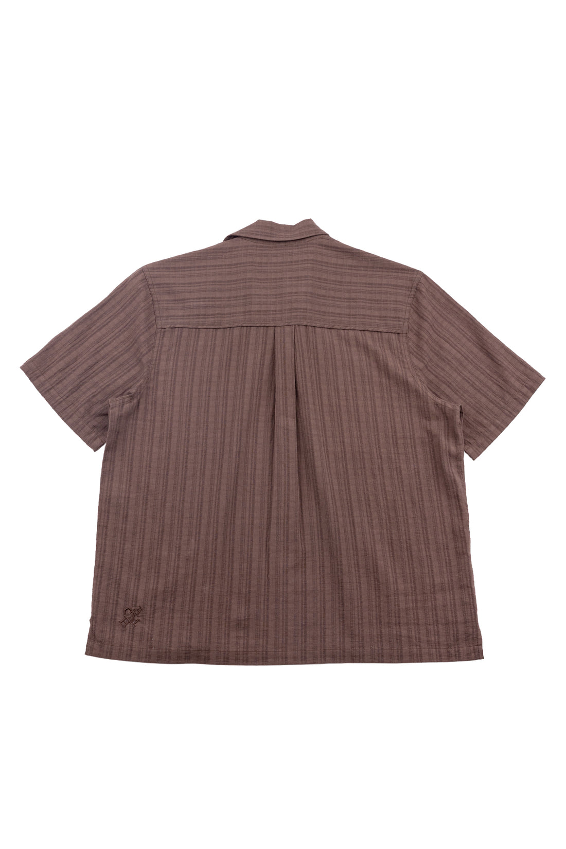 Naked Short Sleeve Shirt - Burnt Umber Crinkle Check