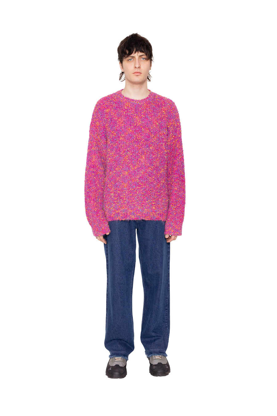 Rev Knit Jumper - Acid Pink Mix