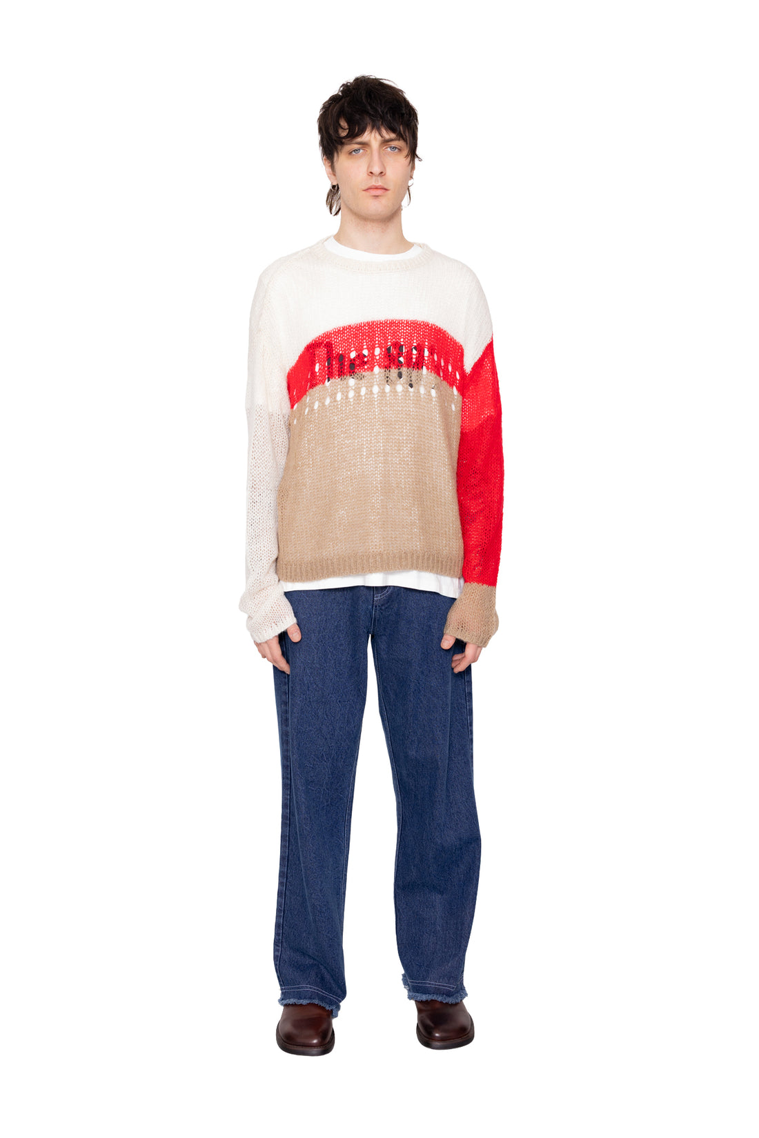 Richmond Open Knit Jumper - Acid Pink Mix