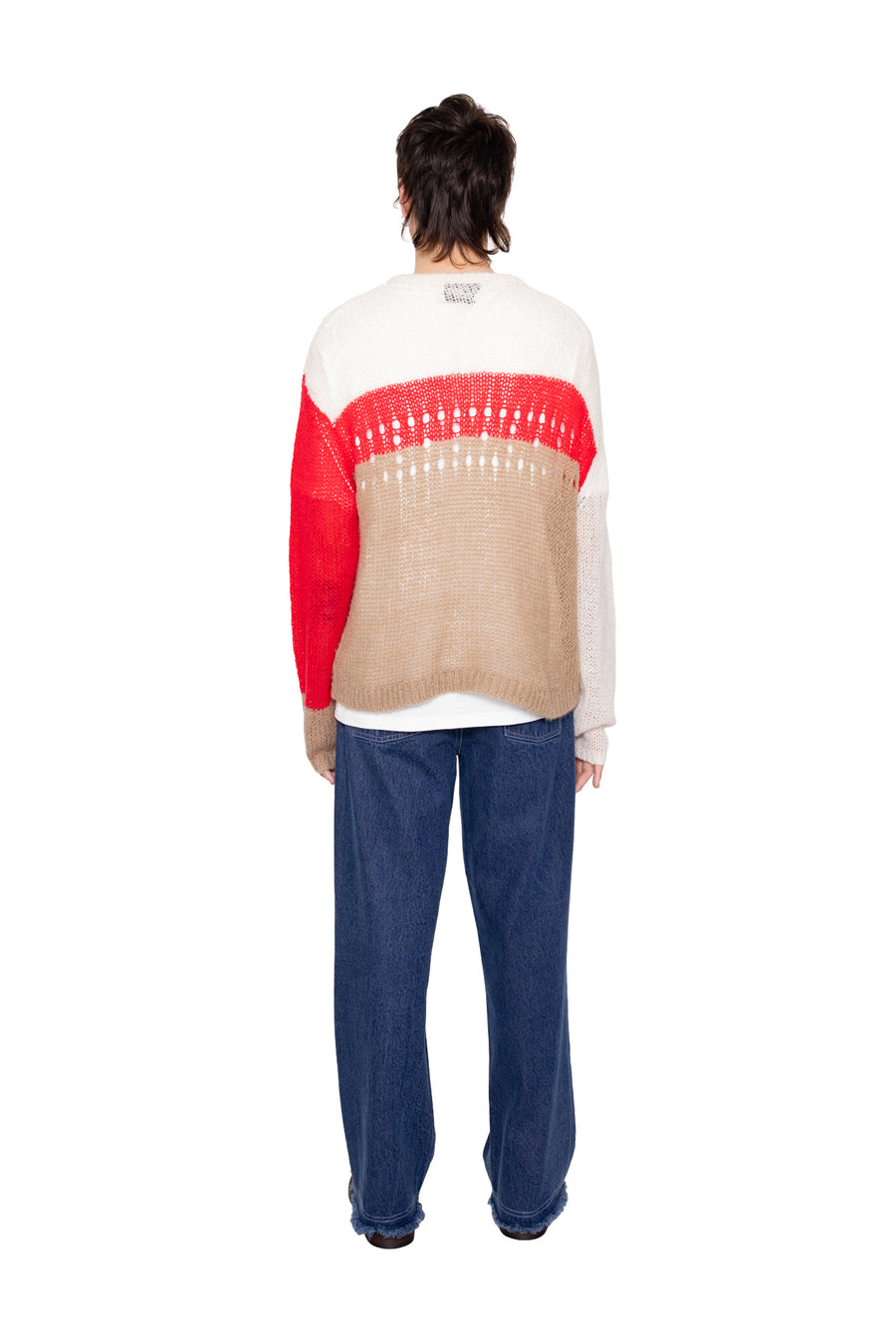 Richmond Open Knit Jumper - Acid Pink Mix