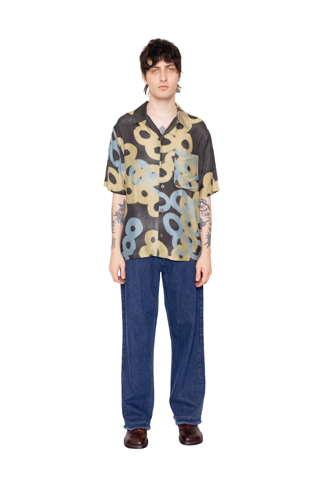 Short Sleeve Wave Shirt - Marcus James Abstract Circles