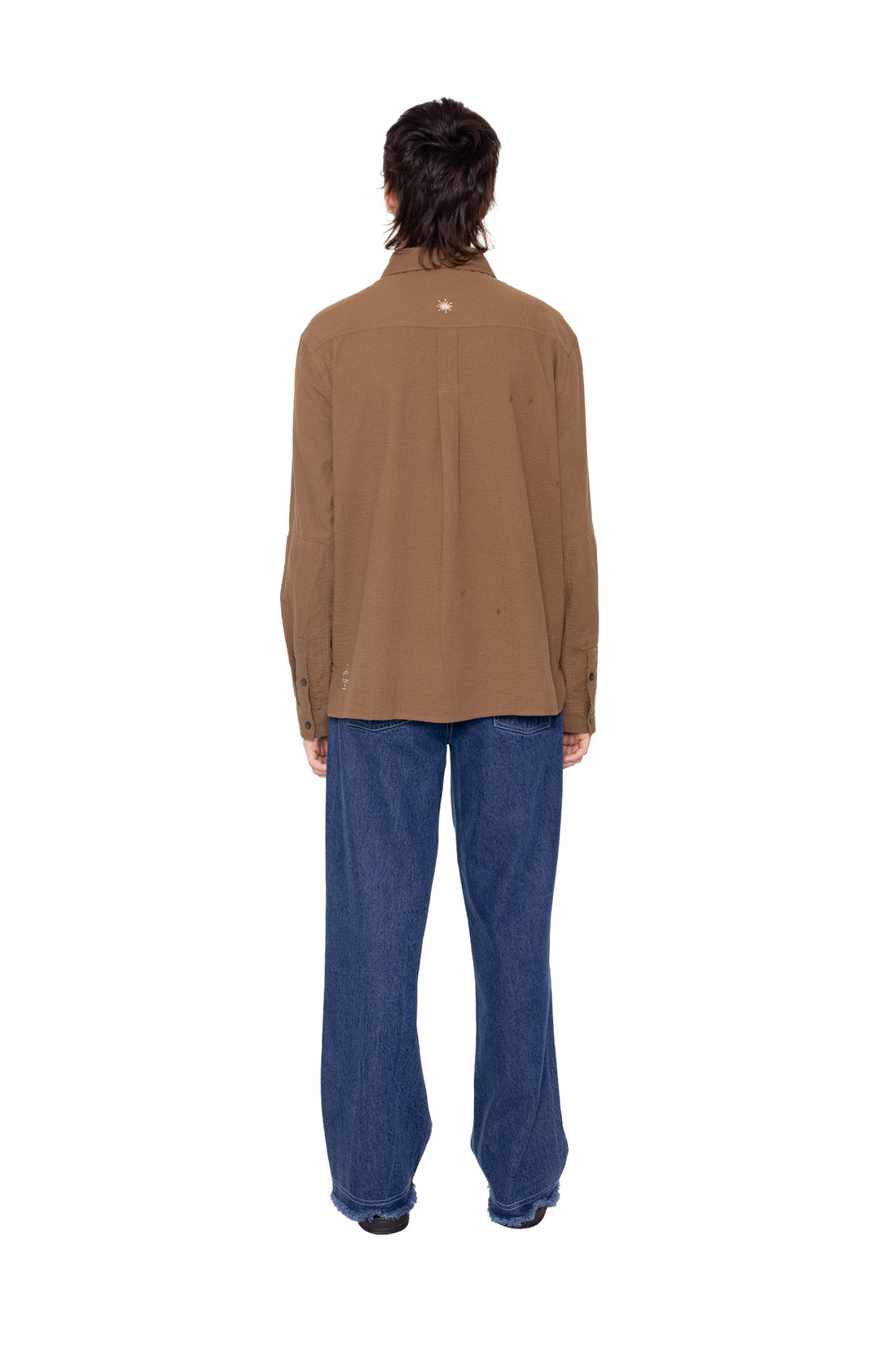 Long Sleeve Newell Shirt - Coffee Brown