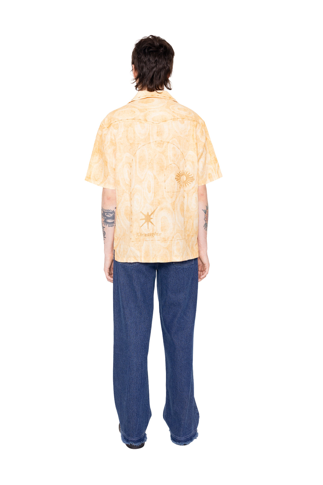 Khruangbin x ACMH Stone Circle Wave Shirt Ecru