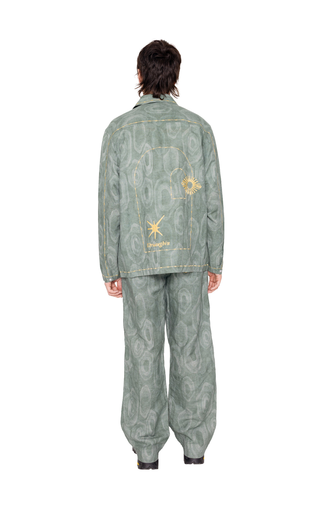 Khruangbin x ACMH Stone Circle Over Shirt Forest Green