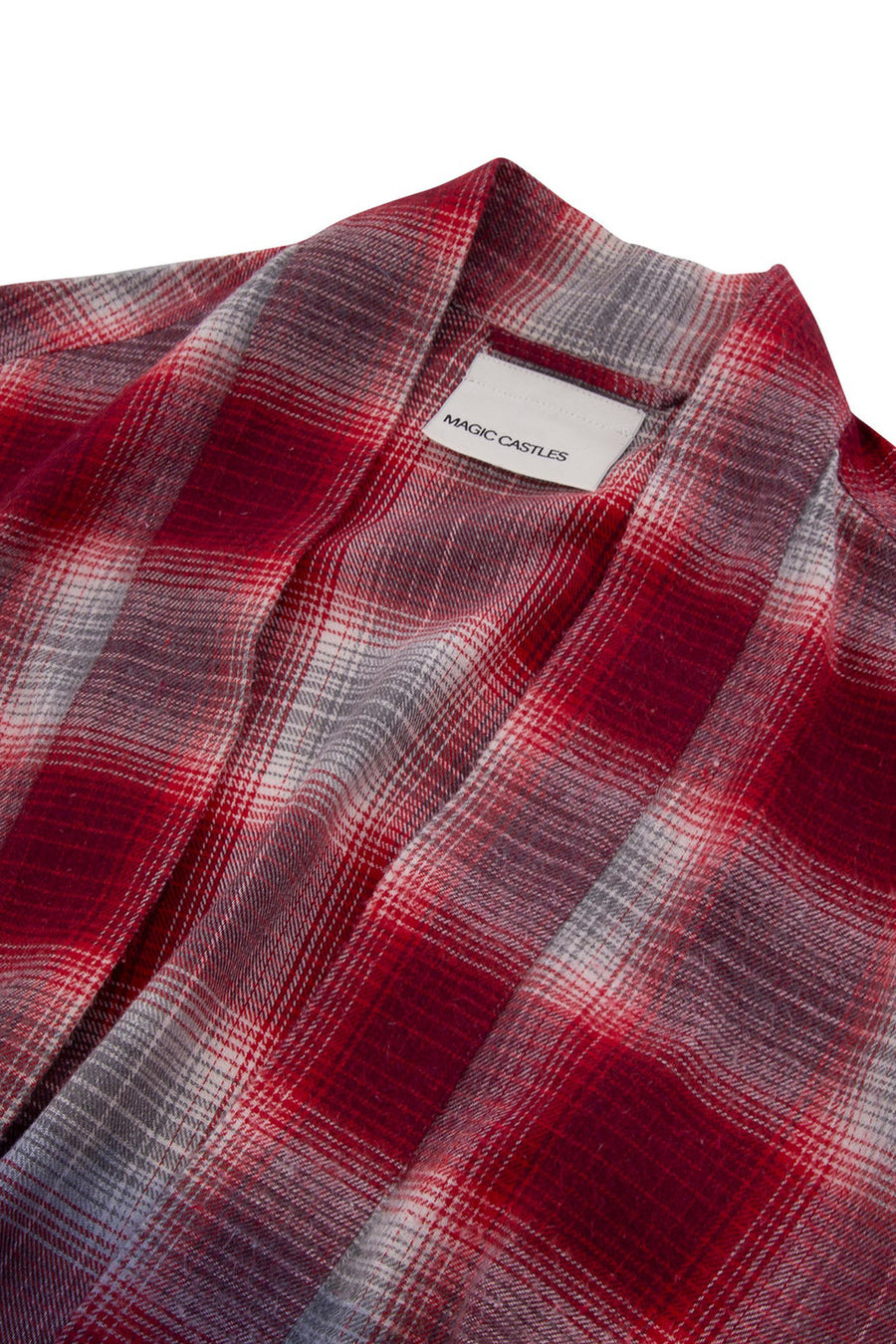 Wyatt Shawl Collar Shirt - Red Check