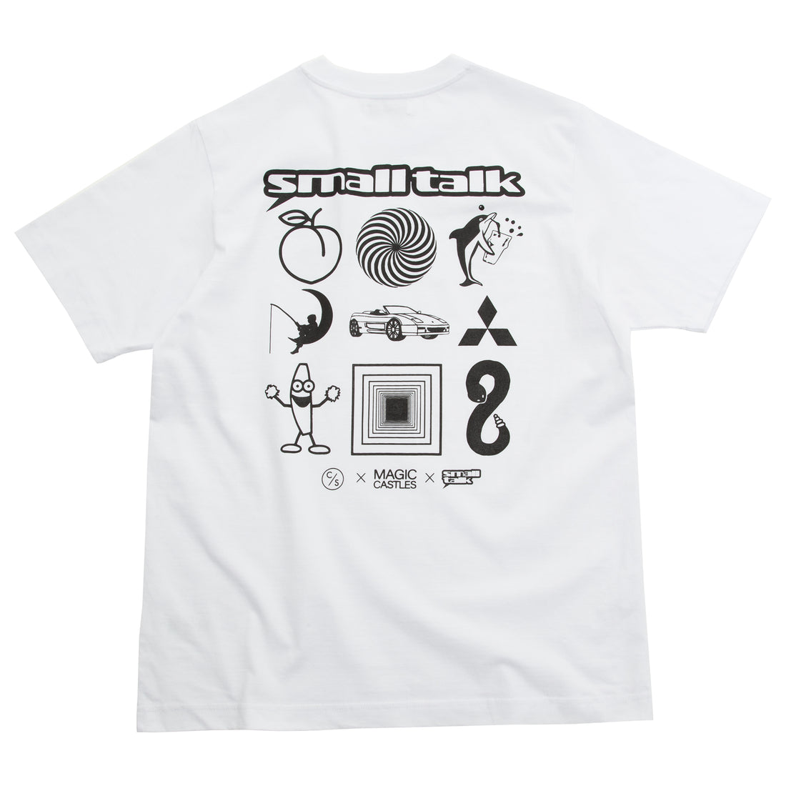 Small Talk Clip Art T-Shirt - Off White