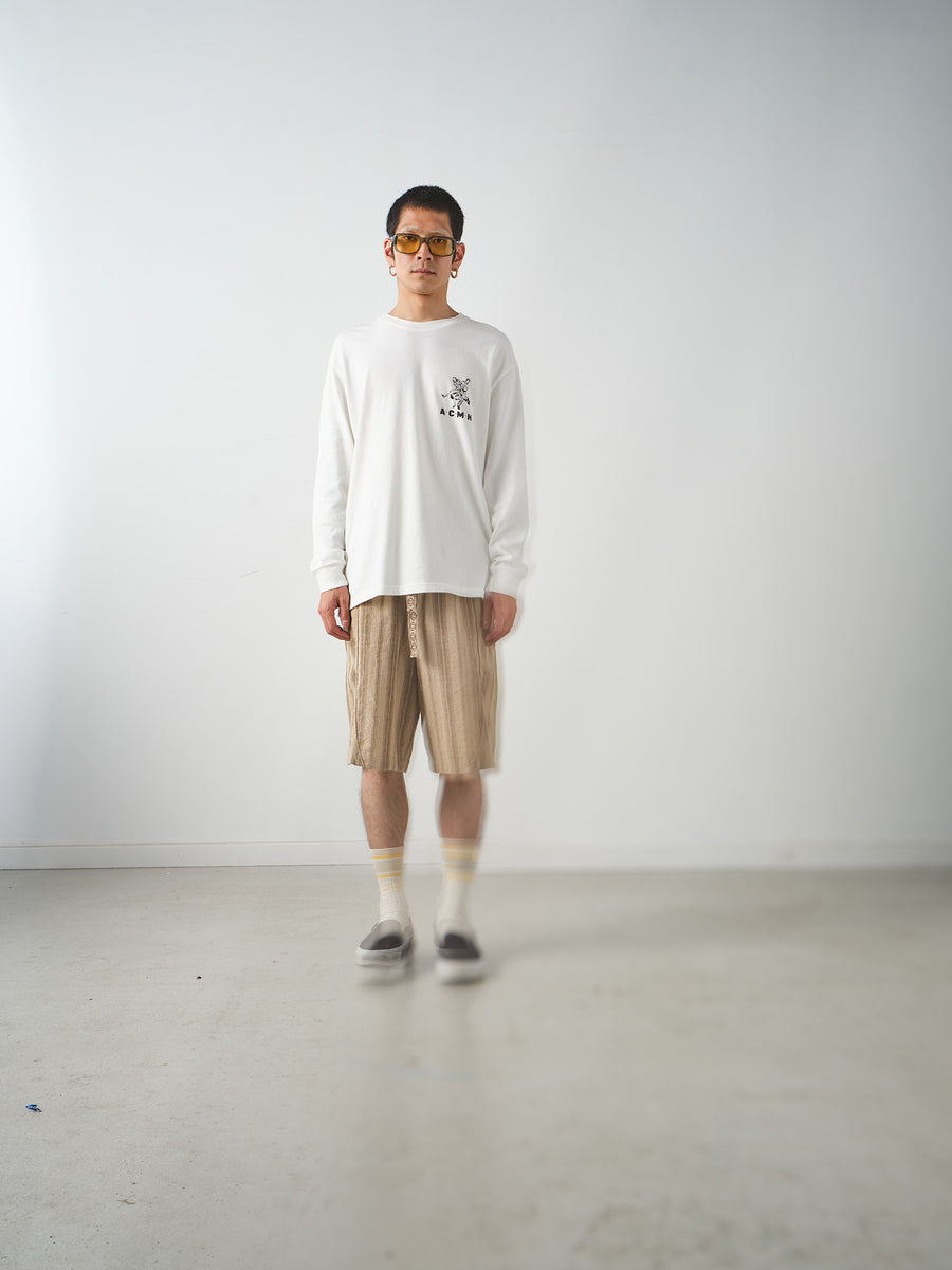 Idle Shorts - Beige Stripe