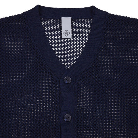 Mesh Cardigan - Blue