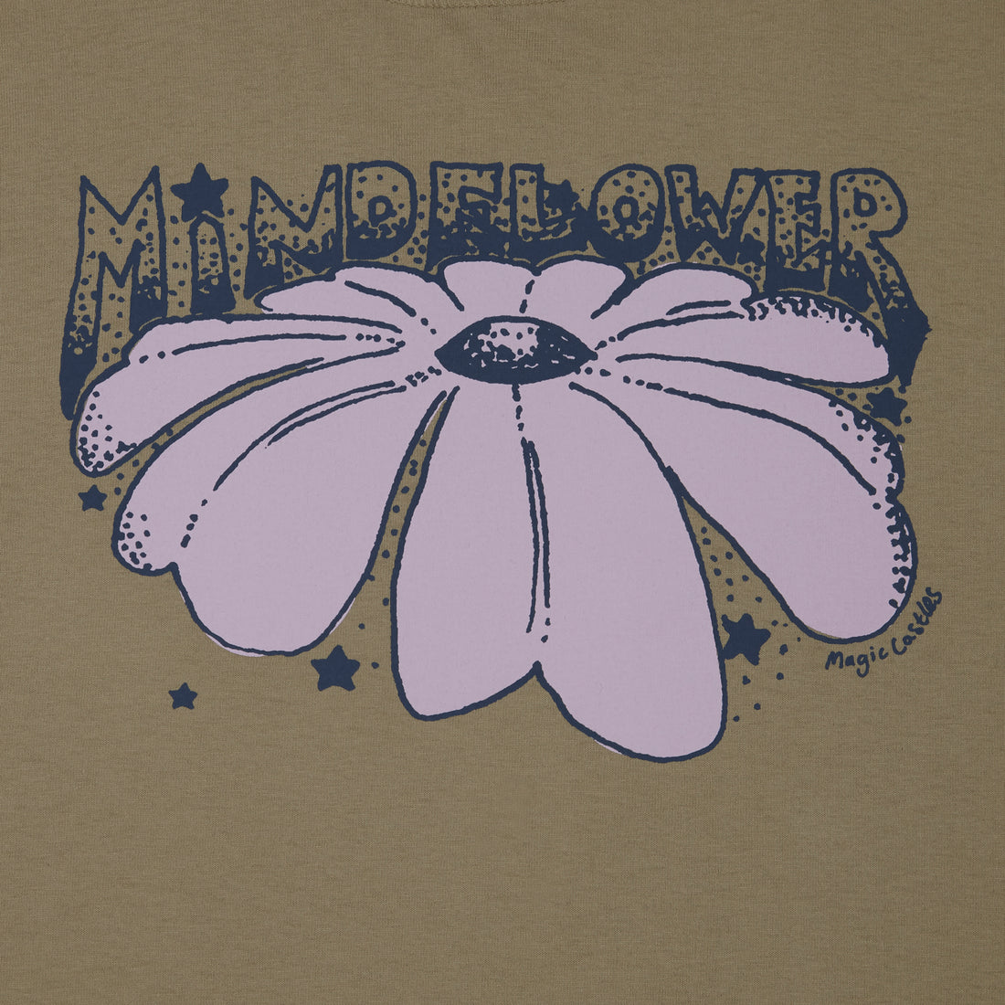 Slack - Mindflower Short Sleeve T-Shirt - Stone Grey - Archive Magic Castles